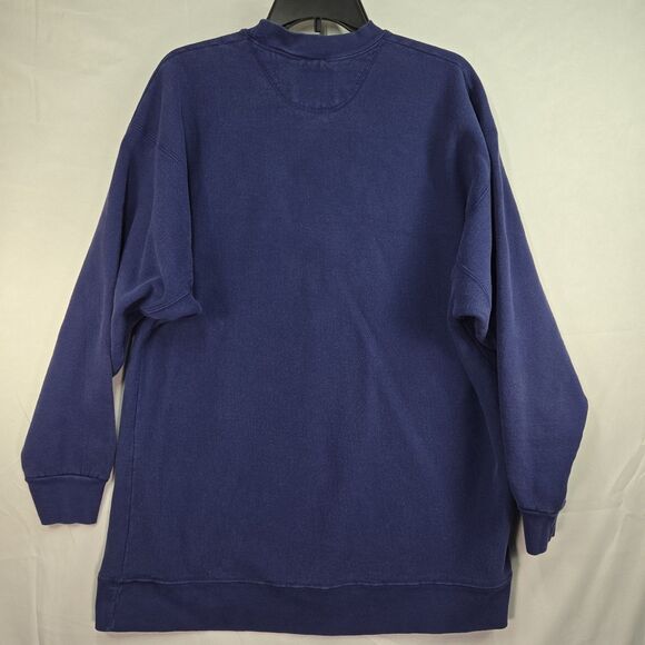Vintage 1993 GUESS USA Georges Marciano Spellout Blue Sweatshirt Unisex Adult XL - Picture 10 of 11